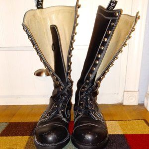 Fluevog (Discontinued) Seventh Heaven Lace Up Tall Boots